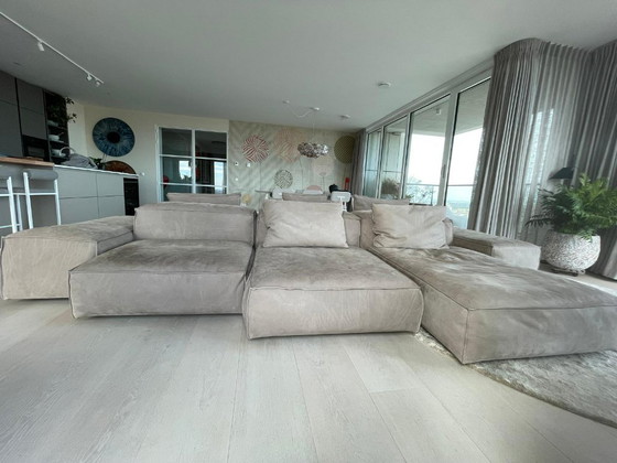 Living Divani Extrasoft (Piero Lissoni) | 11 Elementi | Nubuck Marron – Divani modulari, Pelle (photo 2 of 10)