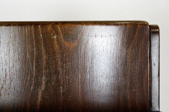 Image 1 of Fauteuil de cinéma vintage TON (Thonet), tchèque des années 1940, siège de théâtre en bois