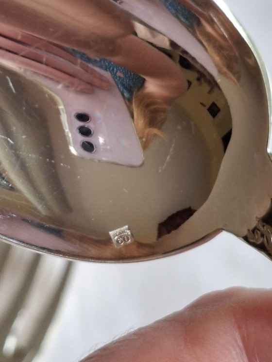 Image 1 of 6 silver-plated Art Nouveau 'Chardons' cutlery sets