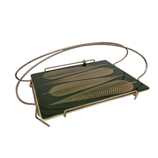 Vintage serving dish St. Clément in holder
