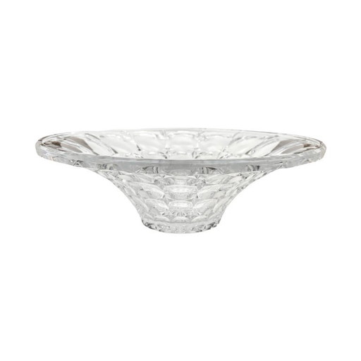 Bohemia | Cuenco de cristal lenticular | Checoslovaquia | Décadas de 1970-1980 | Vidrio de plomo