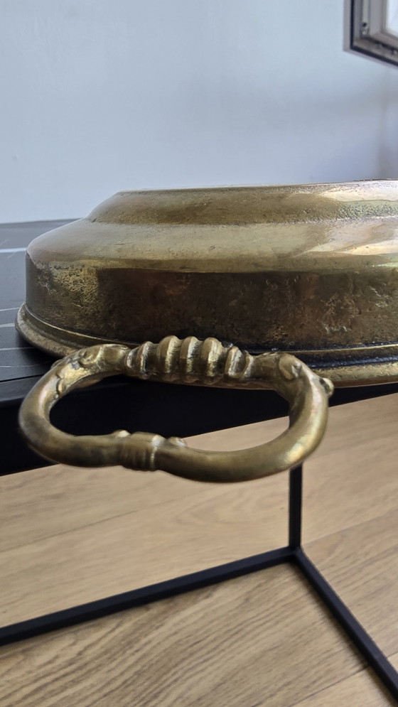 Vintage Solid Brass Studio Bowl – Signed Artisan Piece (1950s–1970s) (photo 5 of 15)
