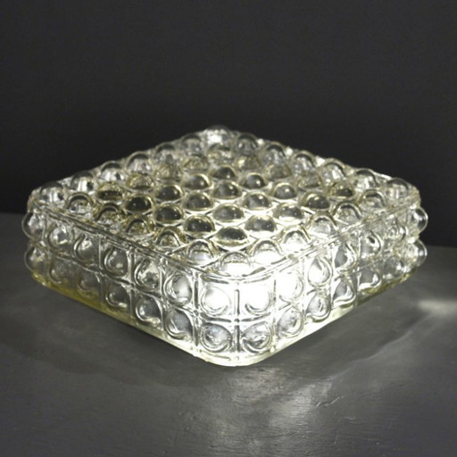 Vintage bubble wall light, molded glass, Limburg style, Helena Tynell, 1970s