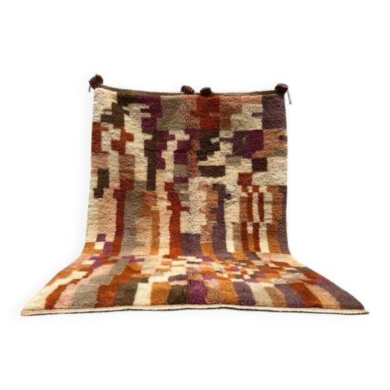 Tappeto Mrirt marocchino multicolore 300x200 cm – motivo geometrico astratto – Tappeti, Lana, Cotone (photo 2 of 13)