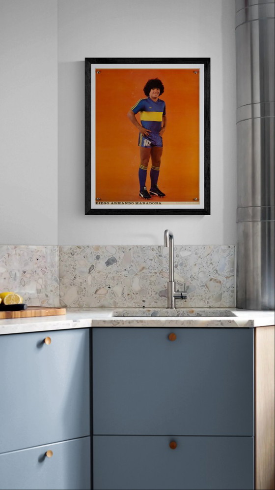 Diego Armando Maradona – Poster sportivo vintage originale del 1981 – Memorabilia sportiva vintage – 60x45 cm (photo 2 of 8)