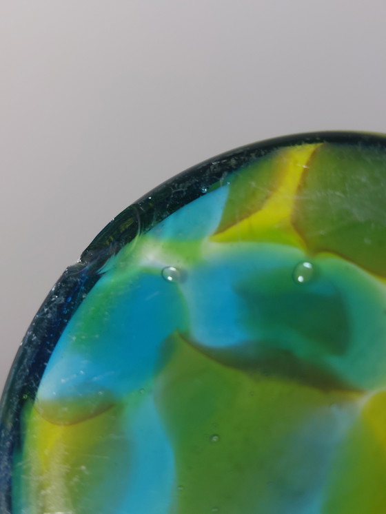 Image 1 of Vintage mid-century overlay glass Murano vase, 1970s