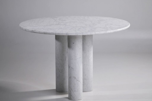 Mario Bellini "Il Colonnato" stijl Cararra Eettafel