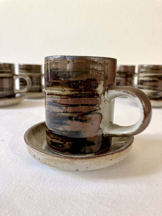 Image 1 of Servizio da caffè in gres, prodotto in Giappone