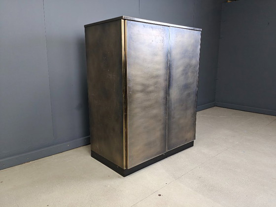 Image 1 of Barschrank aus Messing von belgochrom, 1980er Jahre