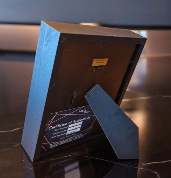 Image 1 of Trifoglio portafortuna in oro placcato oro 23kt con montatura in edizione limitata