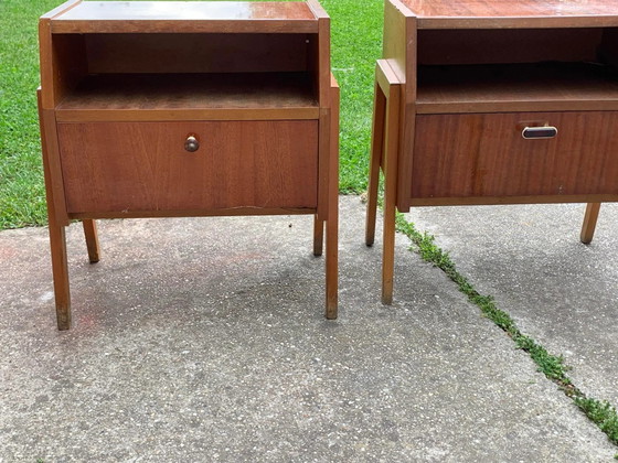 Mid-Century Nightstand by Varia, 1950s, Set of 2 – Wood, Mid Century Modern (photo 2 of 10)