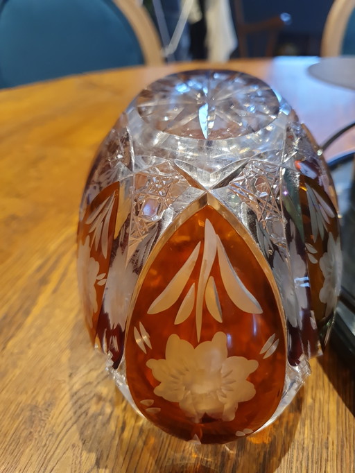 Bonbonnière  christal de bohème