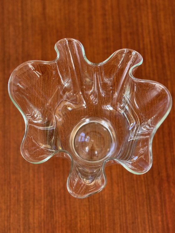 Image 1 of Vintage handkerchief vase, clear glass
