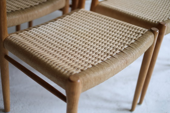 Image 1 of Set aus 6 Esszimmerstühlen, Modell 75, Niels Otto Møller