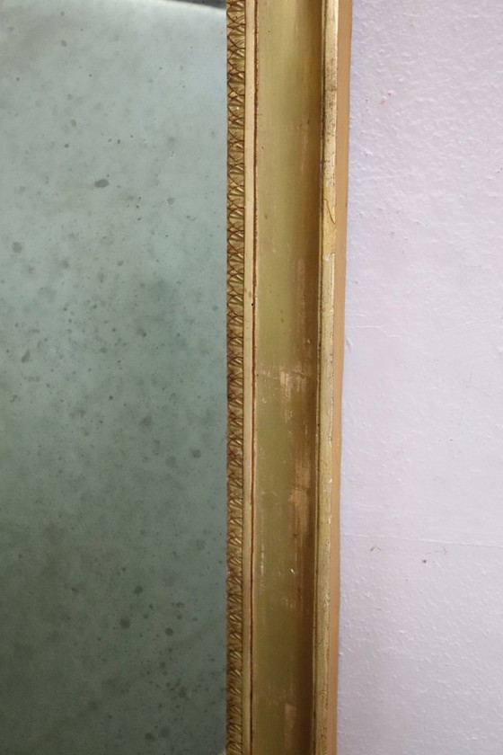 Image 1 of Antieke wandspiegel in verguld hout, Italië begin 19e eeuw