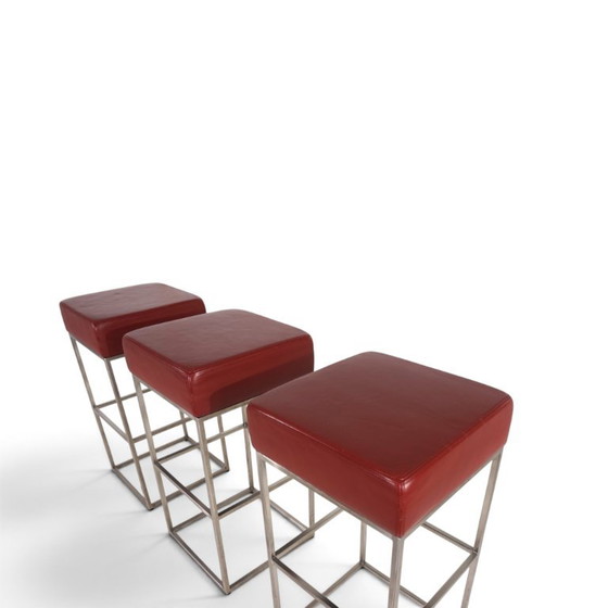 De Sede Set di 3 Sgabelli da bar in pelle DS 218/55 di Paolo Piva, 2000 – Leather (photo 13 of 16)