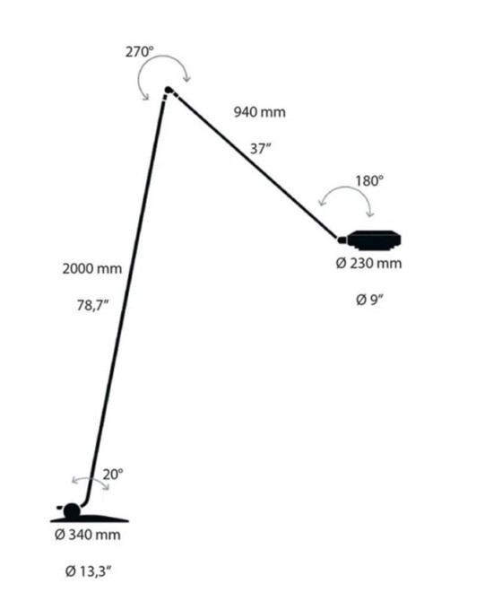 Image 1 of Lumina Elle Lampadaire Tommaso Cimini Blanc Mat
