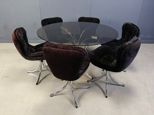 Chaises pivotantes vintage par Gastone Rinaldi pour Rima Italie, 1970