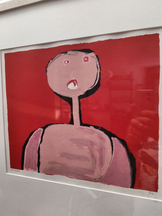 Lithographie Nol Vonk art brut – Lithographies et sérigraphies, Glass, Paper (photo 6 of 7)