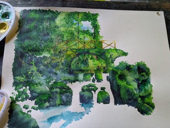 Original Watercolors – Paintings & Drawings, Paper (photo 4 of 6)