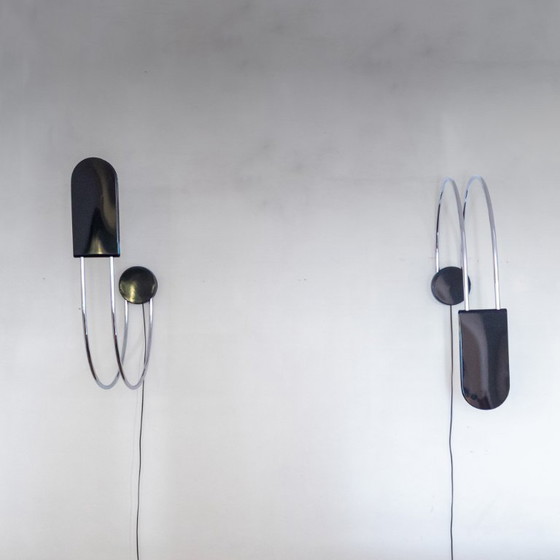 Image 1 of 1x Coppia di applique da parete "Gesto", Bruno Gecchelin per Skipper, anni '70