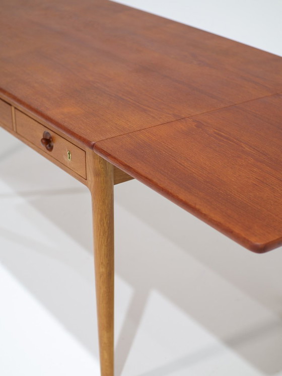 Hans J. Wegner Desk AT-305 Drop-Leaf Teak Oak 1950s – Hans Wegner, Wood, Vintage (photo 14 of 17)