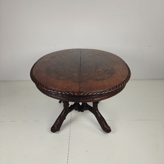 Image 1 of Black Forest Center Table by Matthijs Horrix for Horrix The Hague, 1890s