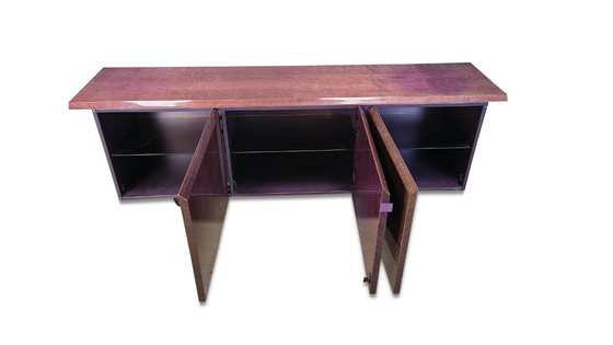 Image 1 of Crédence en loupe de Giovanni Offredi pour Saporiti, 1970