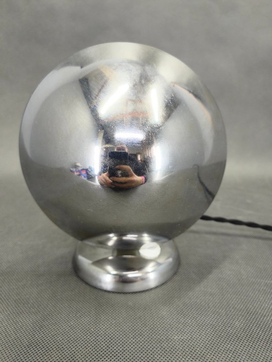 Image 1 of Bauhaus Chrome Table Lamp with Adjustable Shade, 1930s