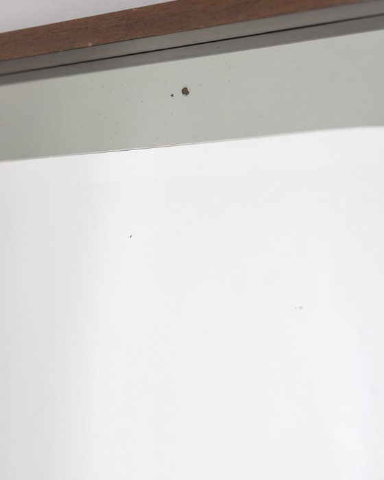 Image 1 of Vintage 1960s wall mirror in wood and smoked glass, Italian design