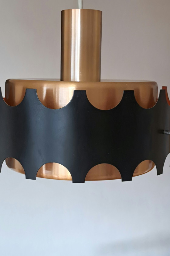 Image 1 of Lampada da soffitto vintage degli anni '70 nello stile di Jo Hammerborg