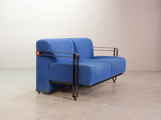 Image 1 of Holländisches Design Artifort Himmelblau 'Transformation' Zweisitziges Sofa Modell 952 von Hans de Wit, 1980er Jahre.