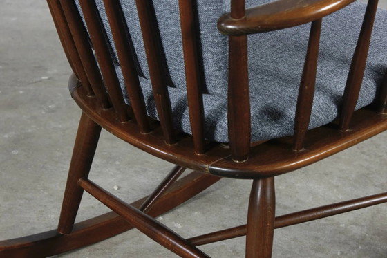 Vintage Deense Schommelstoel Mid Century Design jaren 60 70 – Farstrup, Schommelstoelen, Wood, Scandinavian (photo 9 of 16)