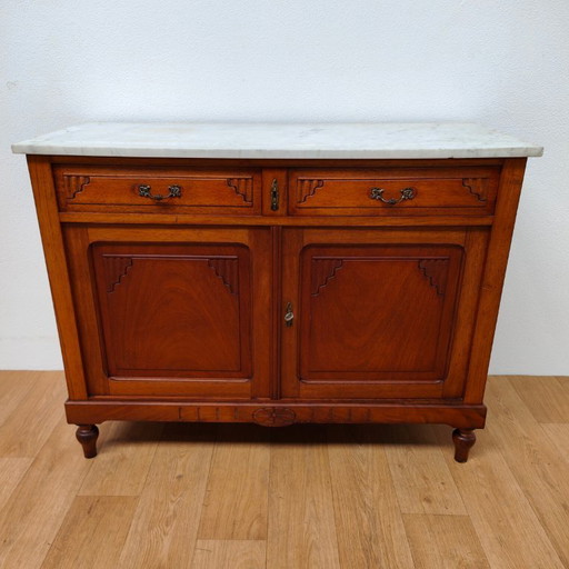 Vintage antique dresser, sideboard, chest of drawers, bathroom vanity with marble top