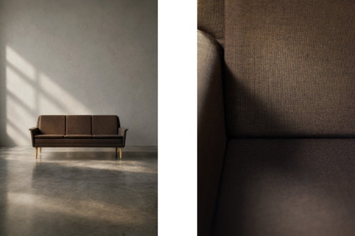 Mid-Century Danish Modern Brown 3-Seater Sofa by Folke Ohlsson for Fritz Hansen, 1960s – 3 5 zitsbanken (photo 2 of 22)