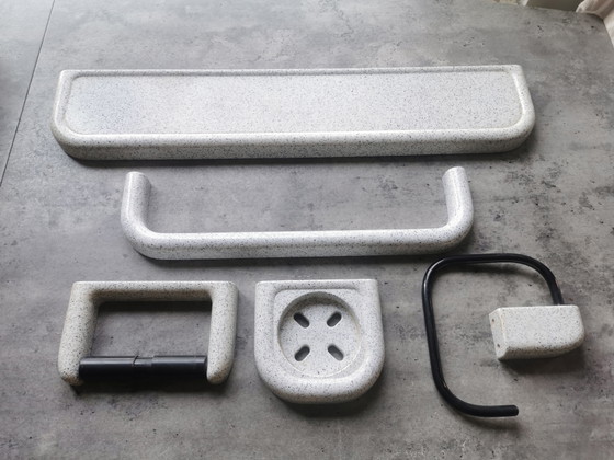 Image 1 of Set  bagno anni 79 (CARRARA E MATTA) 