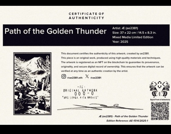 Image 1 of Kunstwerk Pikachu (Pokemon) Path of the Golden Thunder