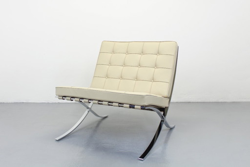 Asientos Knoll Barcelona Cuero Marfil Mies Van Der Rohe Knoll