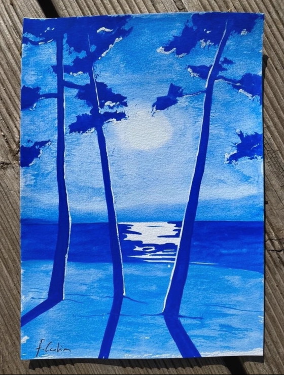 Image 1 of Esquisse d’artiste gouache 21x15cm 