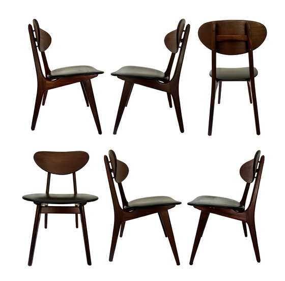 Image 1 of 6x Dining chairs by Louis van Teeffelen for WéBé