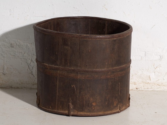 Secchio in legno antico – Cina, circa 1900 – Oggetti decorativi, Wood, Iron, Rustic (photo 26 of 40)