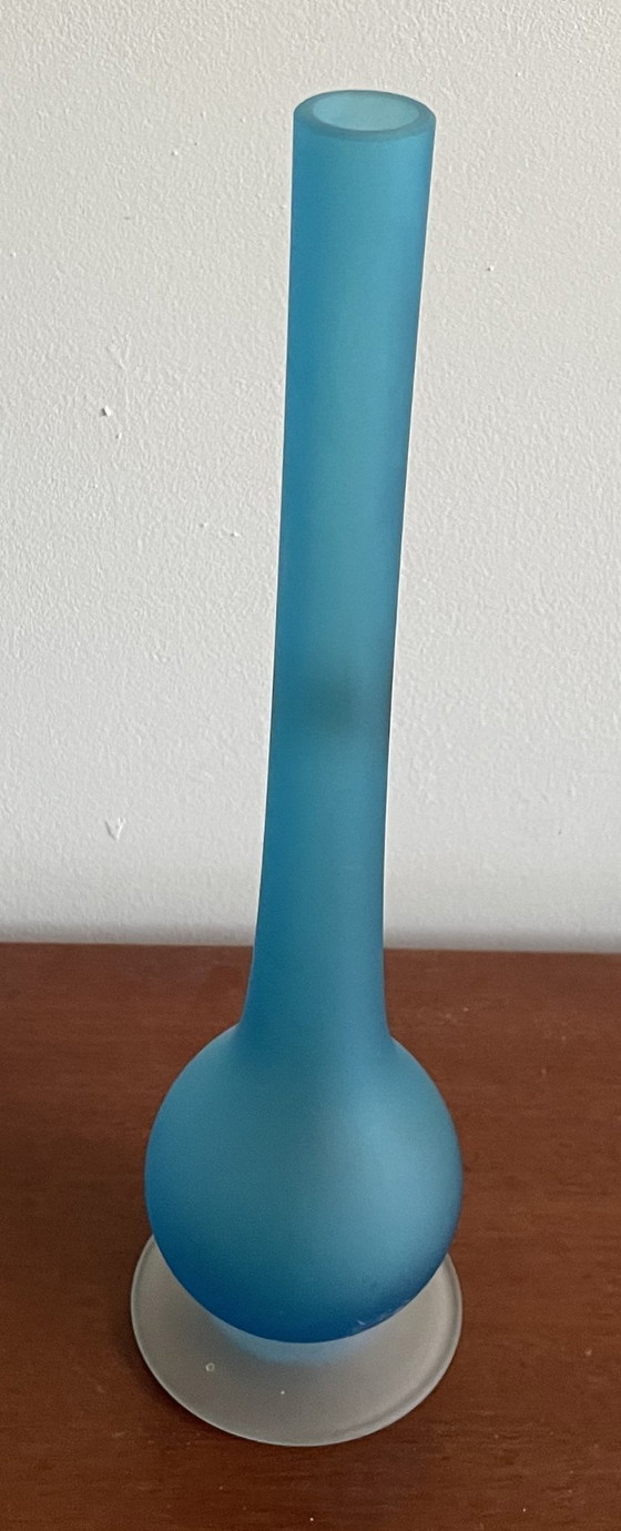 Image 1 of Carlo Moretti - Vase Satinato bleu