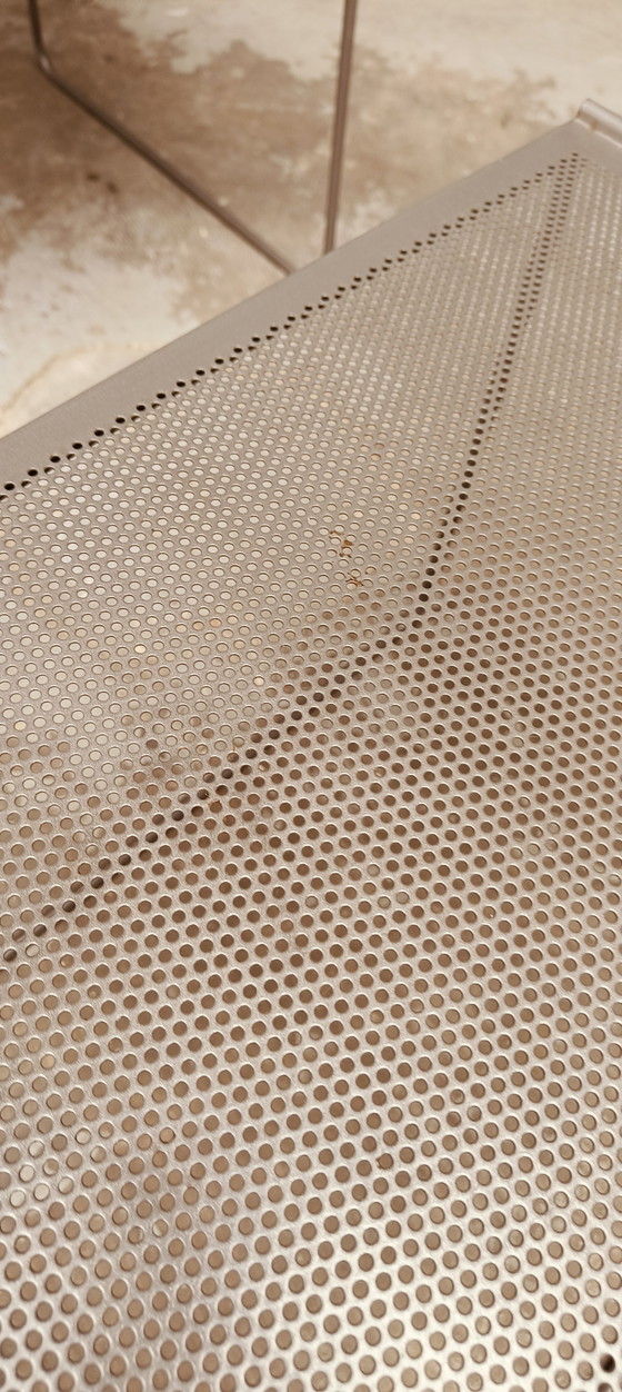 Image 1 of Vintage Perforated metal Post modern Nesting Tables mimi set '80
in style van mategot artemeta