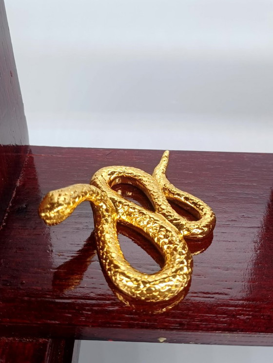 Image 1 of Vitrina con el signo del zodiaco chino estampado (chapado en oro de 24 quilates)