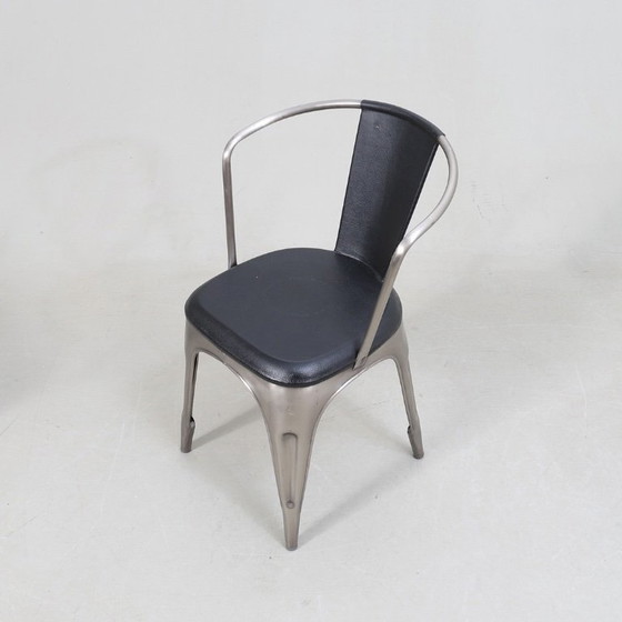 Image 1 of Sedie di design industriale (set da 6) — Metallo e legno — Estetica da officina senza tempo — Stile XIX/XXI secolo