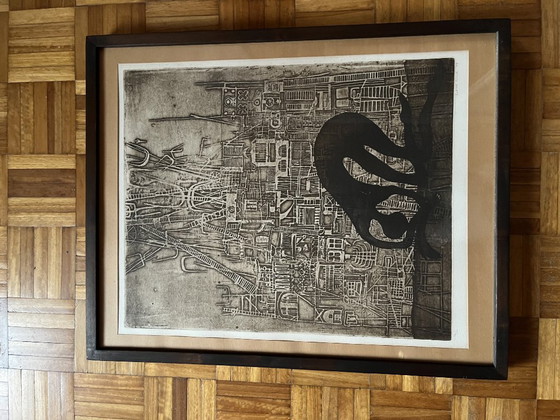 Signed Elmar Gille Artwork Collection in Original Frames (Set of 7) + Illustrated Monograph (1974) (photo 12 of 24)