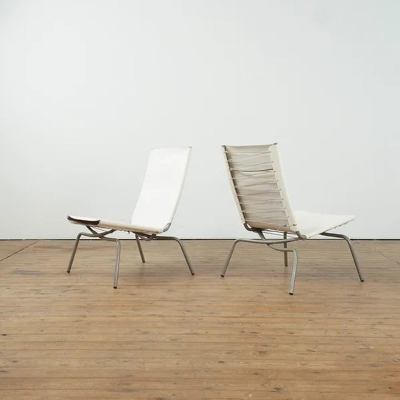 Set di 2 poltrone lounge di Fabiaan van Severen., Poltrone relax, Pelle, Bianco (foto 5 di 7)