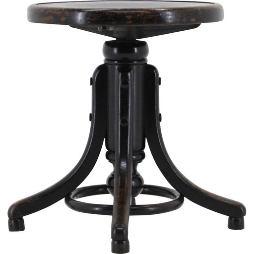 Tabouret réglable Fischel vintage, Tchécoslovaquie années 1930