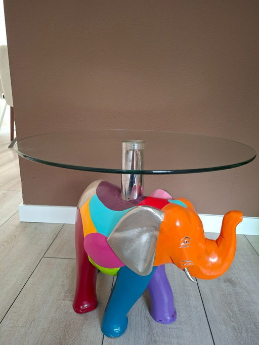 Zeldzame Elephant Parade Bijzettafel 40cm – "As Free As A Bird" (Lia de Craen) – Plastic