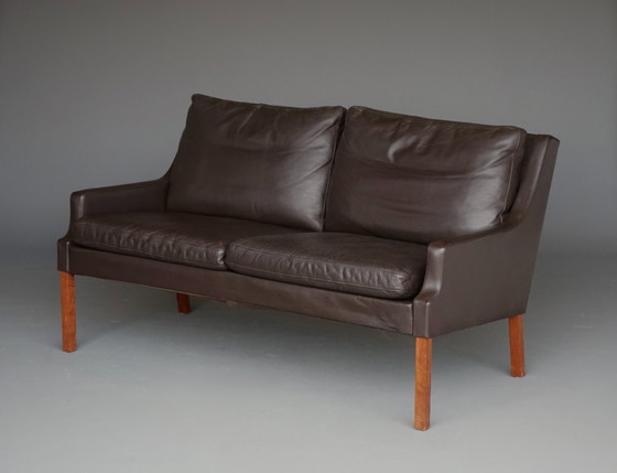 Image 1 of Sofá danés de dos plazas de cuero de Georg Thams, Dinamarca, década de 1960